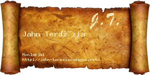 Jahn Terézia névjegykártya