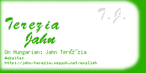 terezia jahn business card